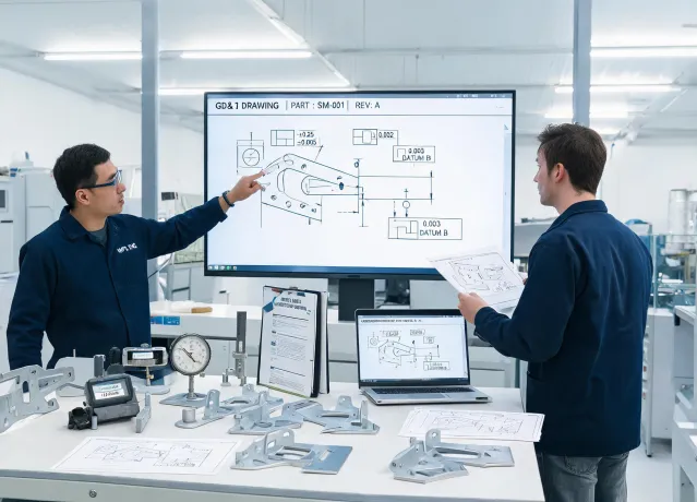 Engineering review of GD&T drawing