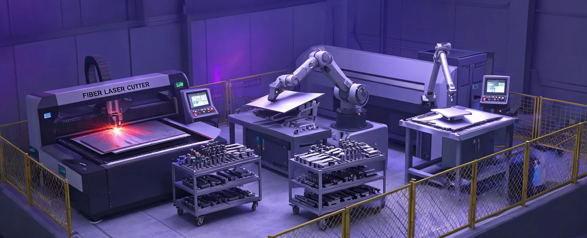 Automated sheet metal manufacturing cell